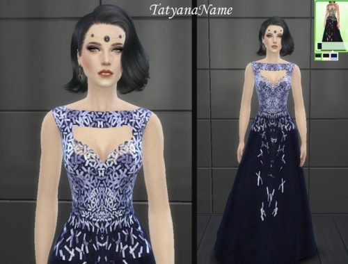 TatyanaName - Black official dress with sequins