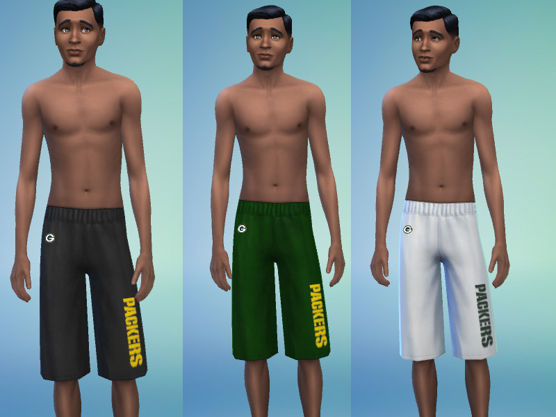 Packers shorts for all ages - The Sims 4 Catalog