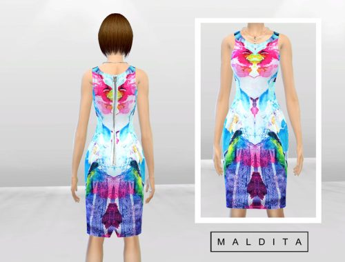 Orchids Kiss Floral Dress