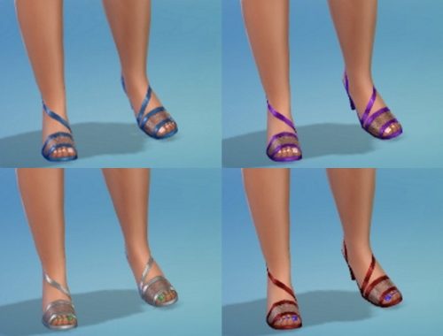 Slingback Open-toed Heels with Polish - Luxury Party needed