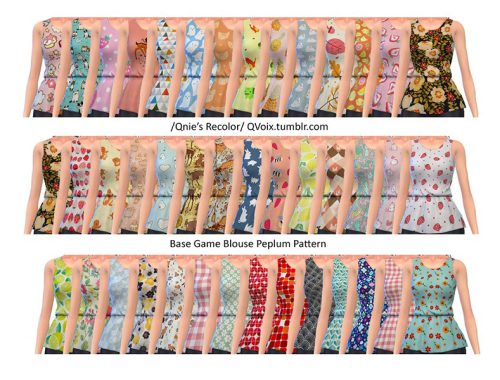 Qnie Recolor- EA BG Blouse Peplum Pattern