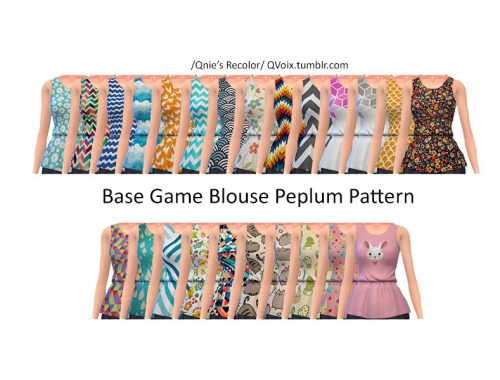 Qnie Recolor- EA BG Blouse Peplum Pattern