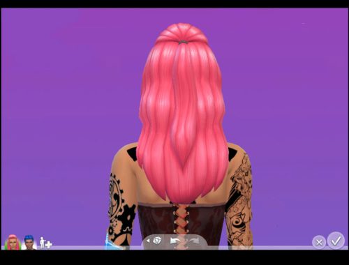 Long Wavy Poof Pulled Back