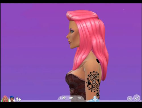 Long Wavy Poof Pulled Back