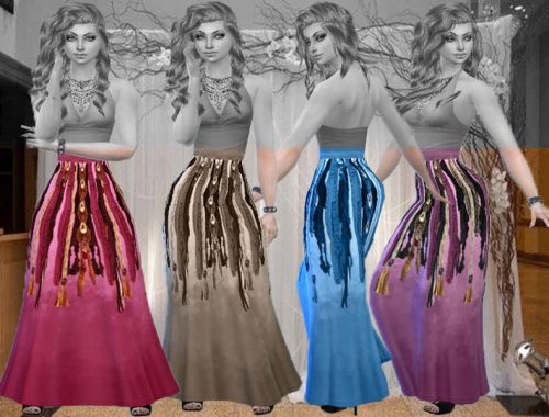 String maxi skirt and to set