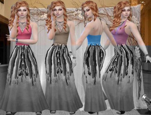 String maxi skirt and to set