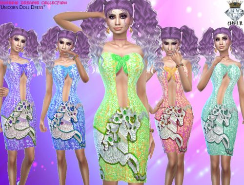 Unicorn Doll Dress