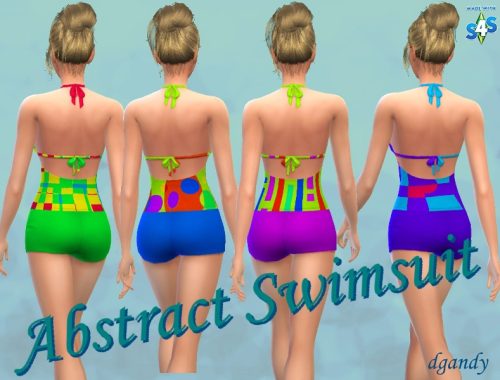 Abstract Swimsuit Set