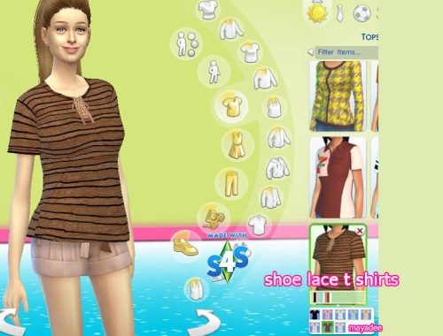 SHOE LACE LOOSE TSHIRTS