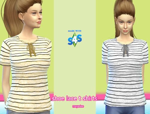 SHOE LACE LOOSE TSHIRTS