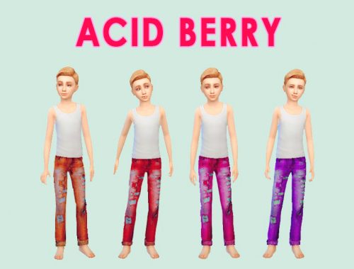 8 Acid Wasted Jeans Set