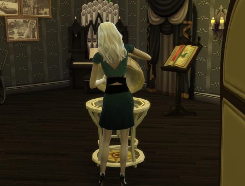 Scattered Diamonds Green Black Reflection Dress