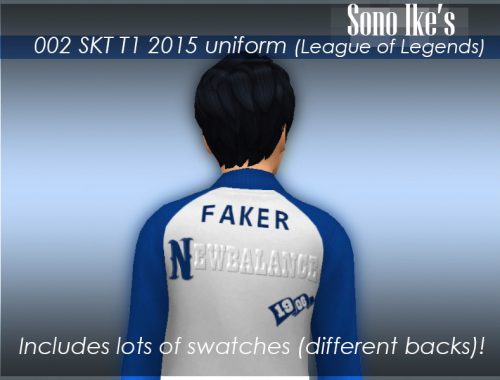 002 SKT T1 2015 uniform (League of Legends) MALE & FEMALE