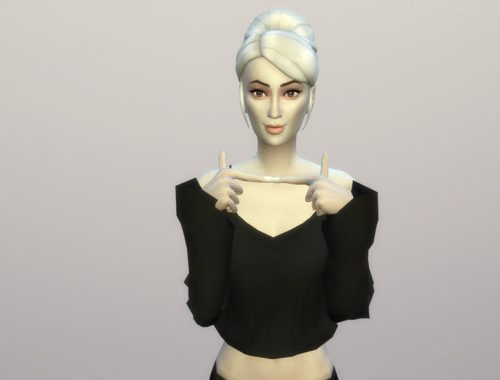 White Hair Recolor 9: Base Game Style