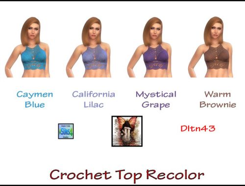 Simsimays Crochet Top Recolor - mesh needed