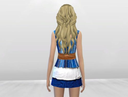 Country Patchwork Denim Dress