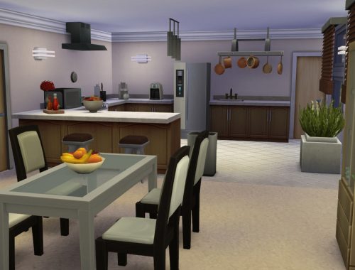 Modern Fountain & Garden House