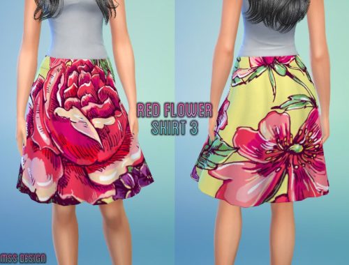 Red Flower Skirt Collection