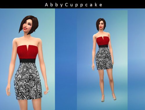 Skulls and Denim Red Black dresses
