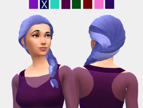 Spa Day Side Ponytail Retexturing/Recoloring