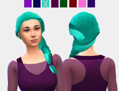 Spa Day Side Ponytail Retexturing/Recoloring