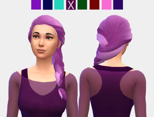 Spa Day Side Ponytail Retexturing/Recoloring