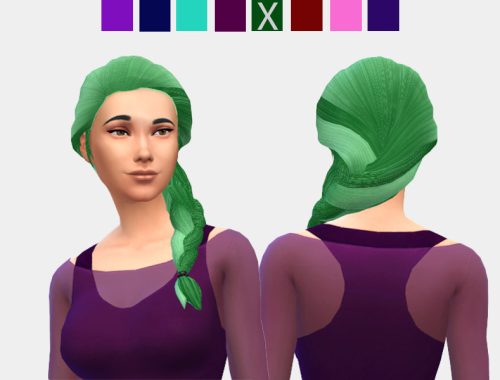 Spa Day Side Ponytail Retexturing/Recoloring