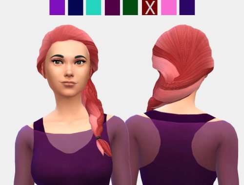 Spa Day Side Ponytail Retexturing/Recoloring
