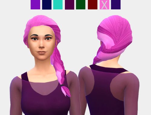 Spa Day Side Ponytail Retexturing/Recoloring