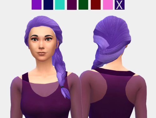 Spa Day Side Ponytail Retexturing/Recoloring