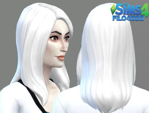 White Hair Recolor 19: Base Game Style