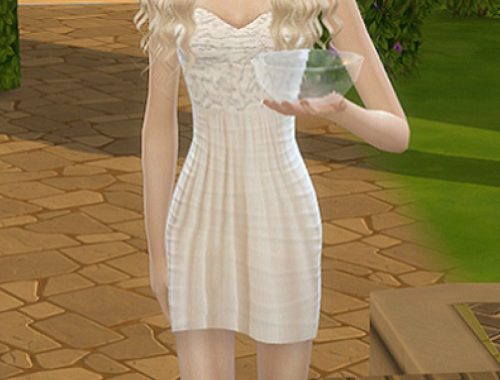 beige short cute dress