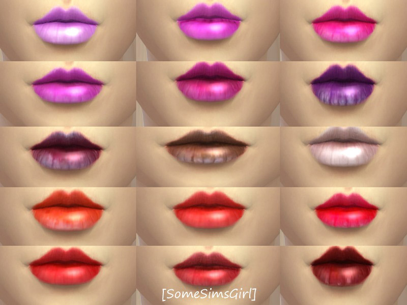 Glossy Lipsticks in crazy colors (15) - The Sims 4 Catalog