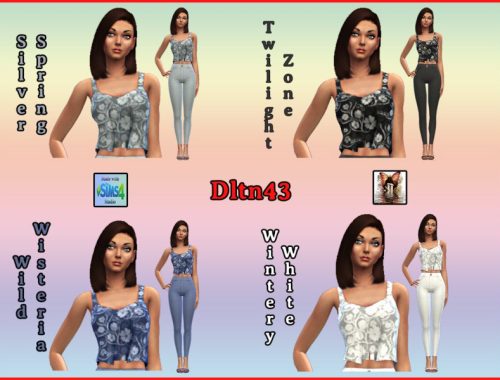 NyGirlS4 Draped Crop Tank Floral Recolors - mesh needed