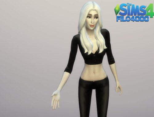 White Hair Recolor 12: Base Game Style