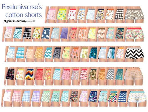 Qnie Recolor- Pixelunivairse Cotton Short - mesh needed