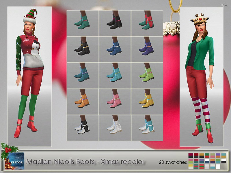 Madlen Nikolis Boots Holiday Recolor Mesh Needed The Sims 4 Catalog