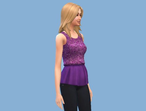 Violet Glitter Blouse
