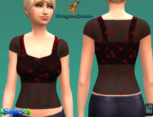 Sheer Floral Tops