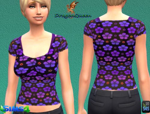 Sheer Floral Tops