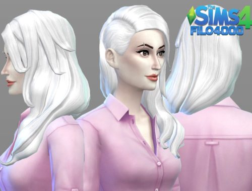 White Hair Recolor 13: Base Game Style