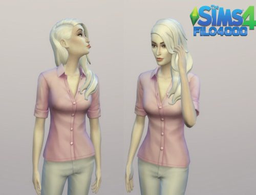 White Hair Recolor 13: Base Game Style