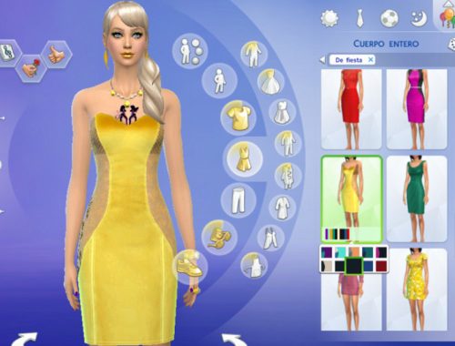 Vestido Dorado transparent