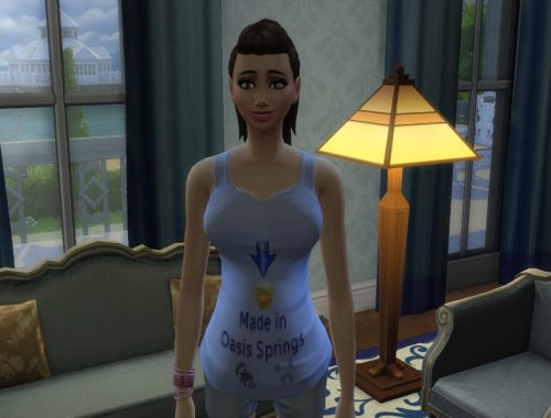 Made in Sims 4 Towns maternity tank tops