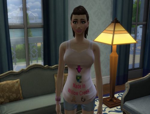 Made in Sims 4 Towns maternity tank tops