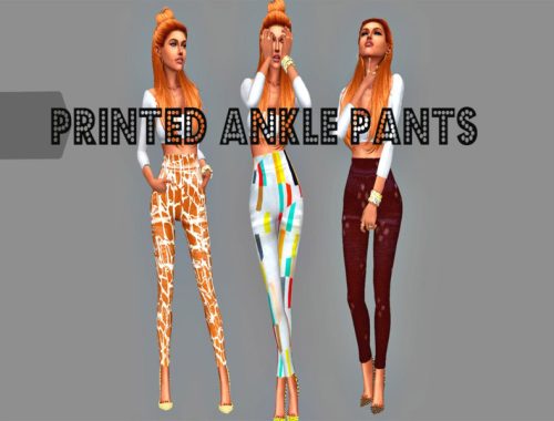 Printed Ankle Pants - mesh needed