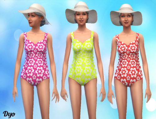 swimsuit flower elder