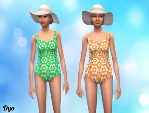 swimsuit flower elder