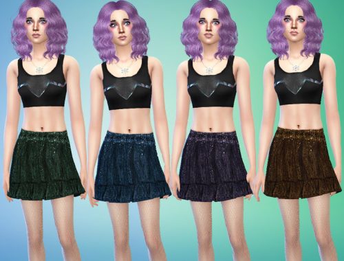 Echoehver Sparkle Mini Skirt