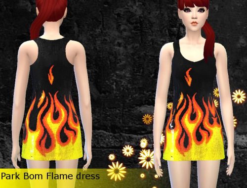 Bom park flame dress by Lulirine